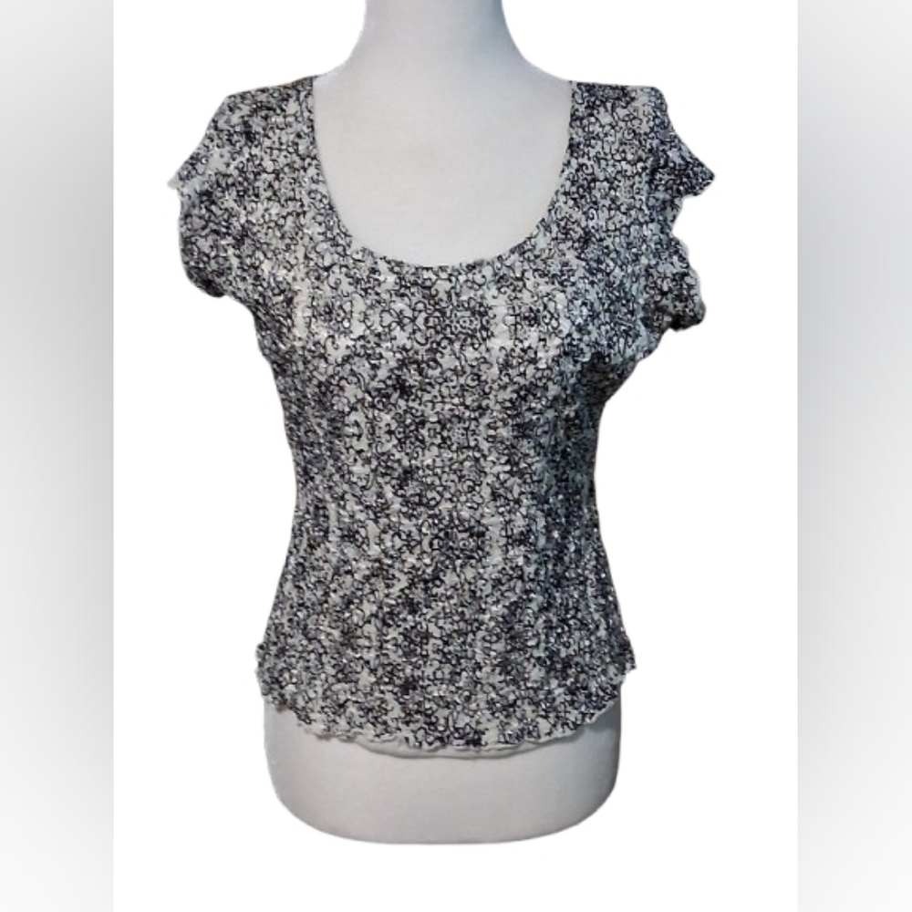 INC International Concepts Women's Short Sleeve, Lined, Size Large